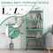 Costway 5-Tier Kitchen Baker's Rack Storage Cabinet Mobile Microwave Stand Flip-up Doors White/Black/Grey/Green